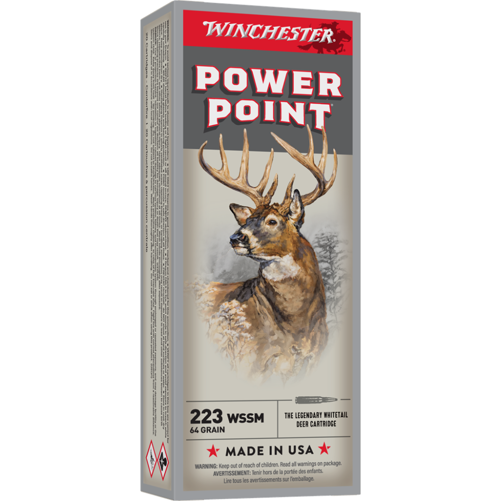 Winchester Super-X Rifle Ammunition .223 WSSM 64 gr. PSP 3600 fps 20/ct - Winchester