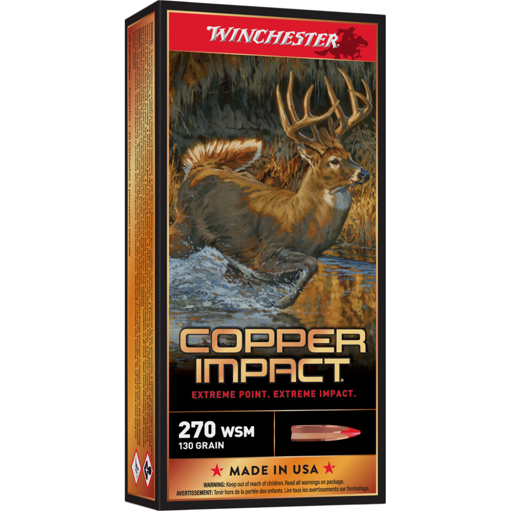 Winchester Copper Impact Rifle Ammunition 270 WSM 130 gr. PT 3215 fps 20/ct - Winchester