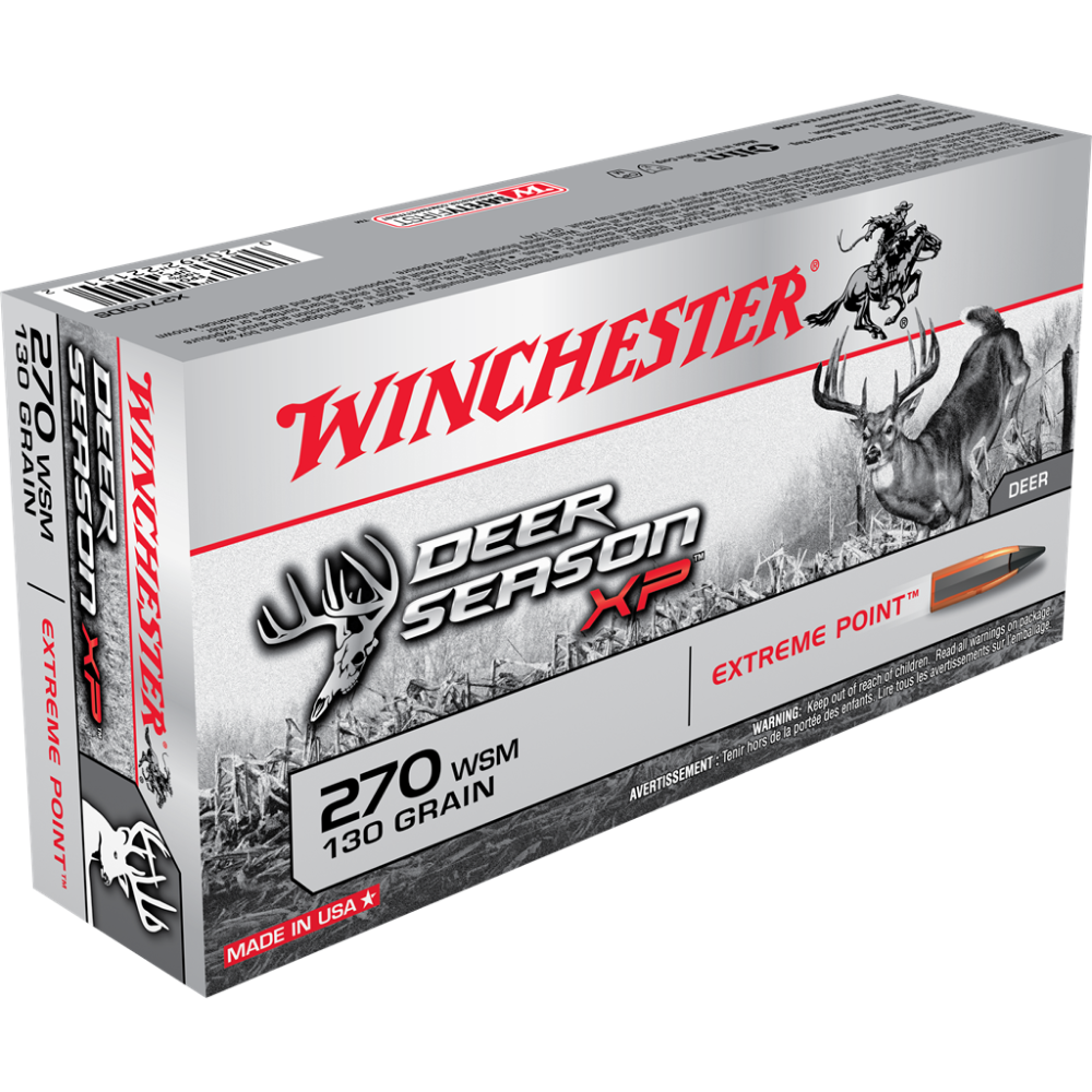 Winchester Deer Season XP Rifle Ammunition 270 WSM 130 gr. PT 3275 fps 20/ct - Winchester