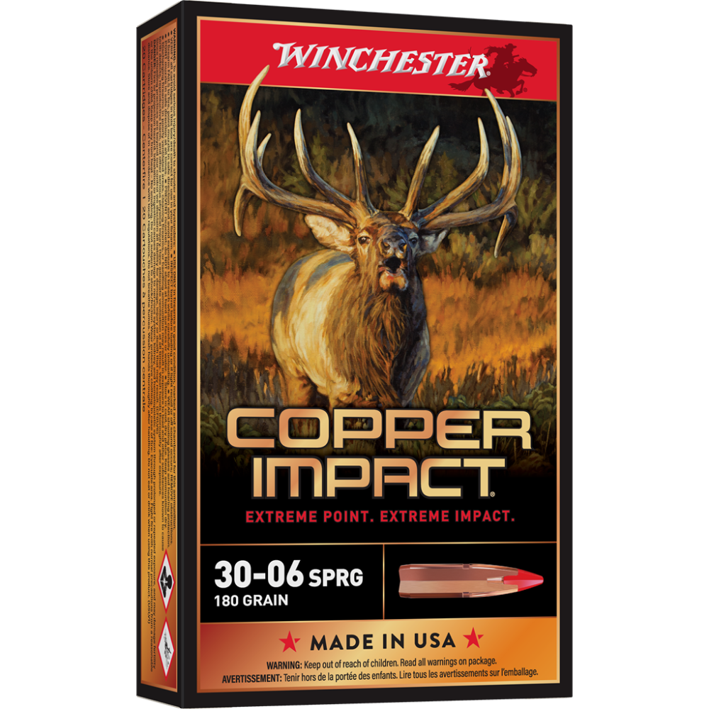 Winchester Copper Impact Rifle Ammunition 30-06 SPRG 180 gr. BT 2725 fps 20/ct - Winchester