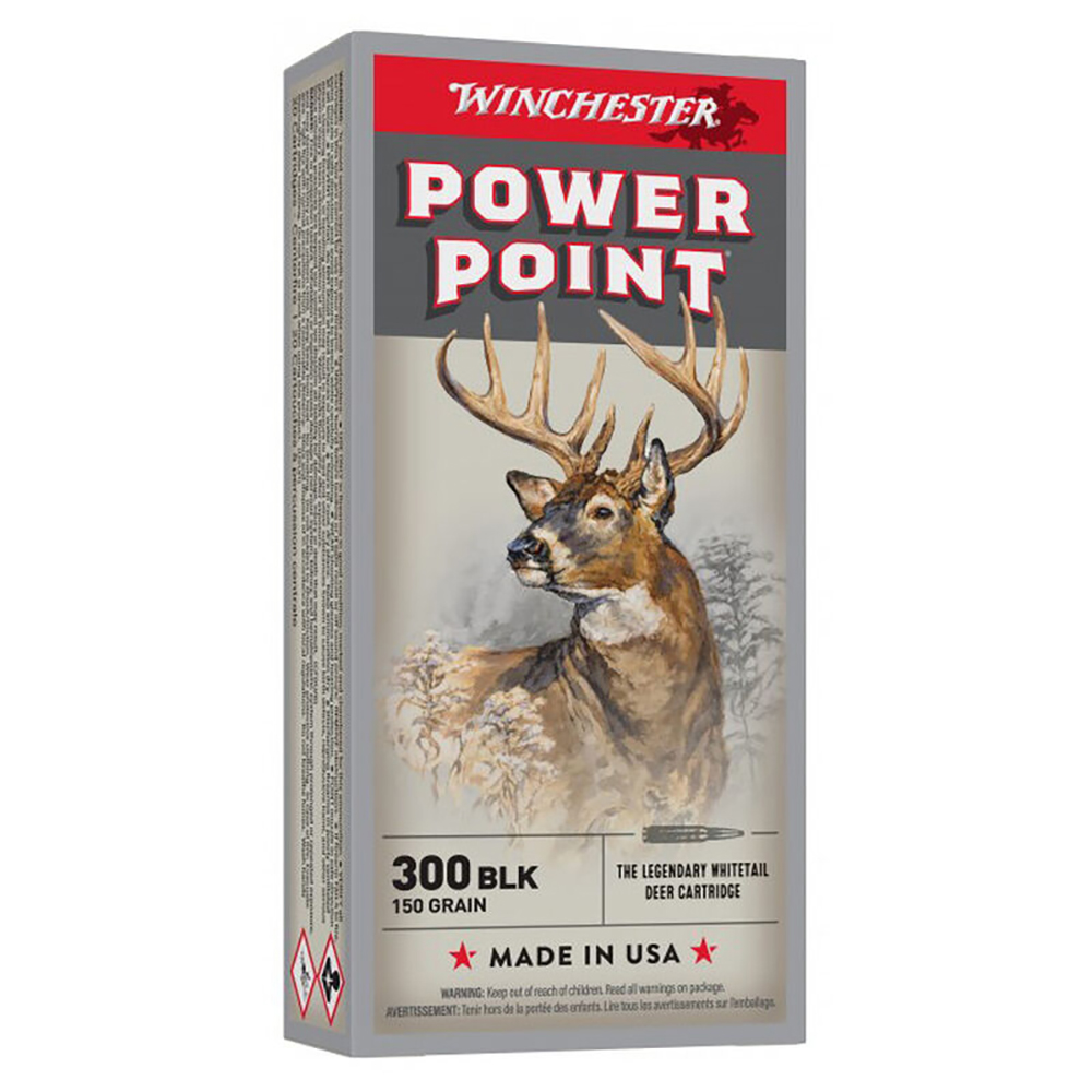 Winchester Power Point Rifle Ammunition .300 Blackout 150 gr. JSP 1890 fps 20/ct - Winchester