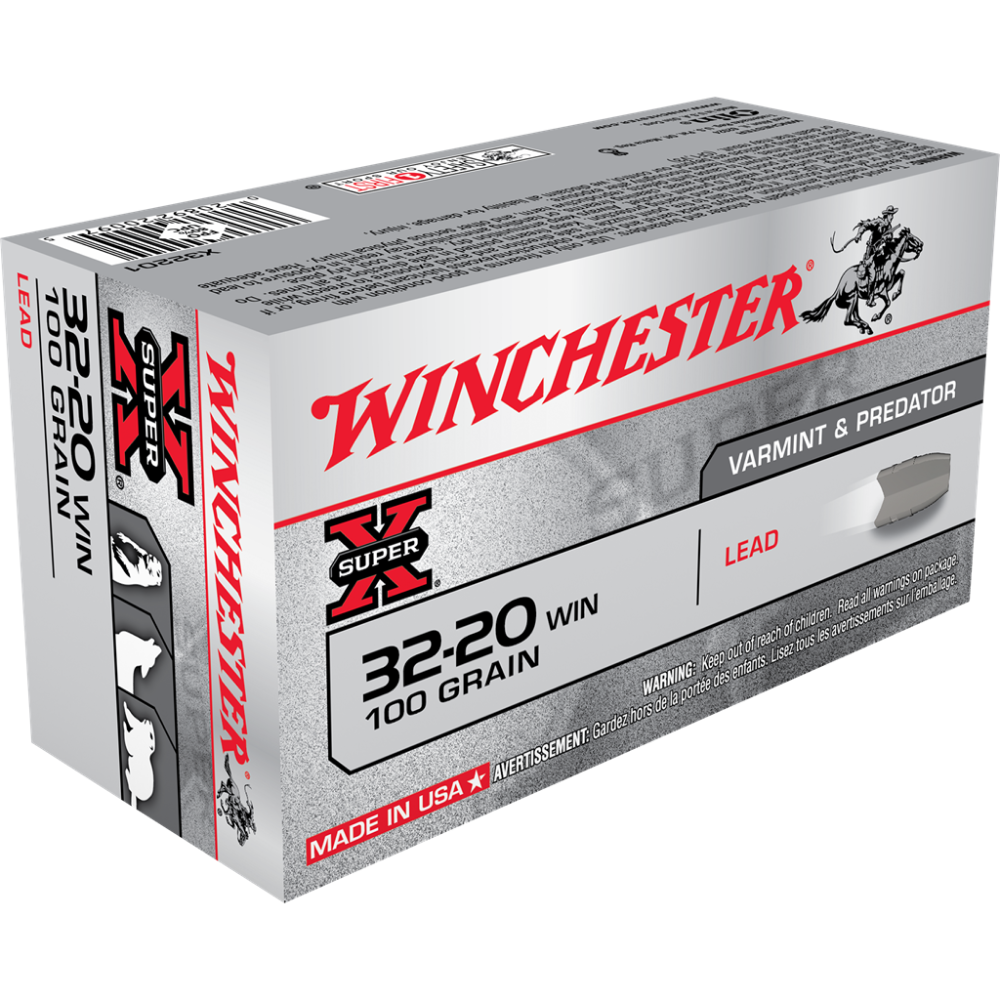 Winchester Super-X Rifle Ammunition .32-20 Win 100 gr. LFN 1210 fps 50/ct - Winchester