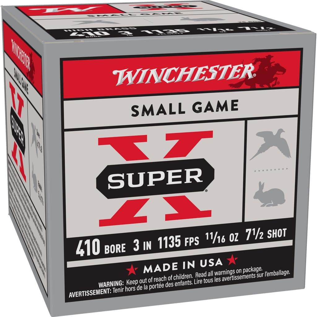 Winchester Super-X High-Brass Shotshells .410 ga 3" 11/16 oz 11353 fps #7.5 25/ct - Winchester