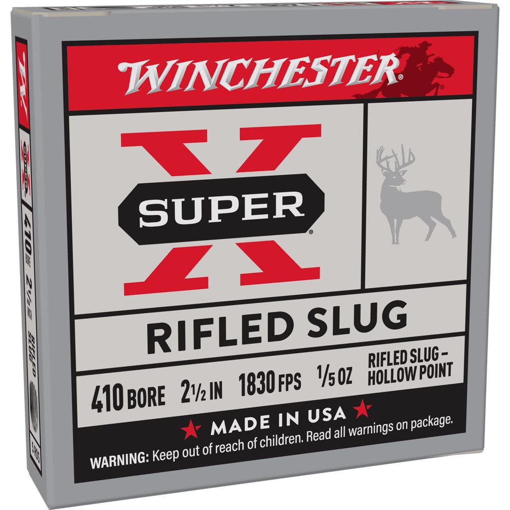 Winchester Super-X Rifled Slug Shotshells .410 ga 2-1/2" 1/5 oz 1830 fps Slug 5/ct - Winchester