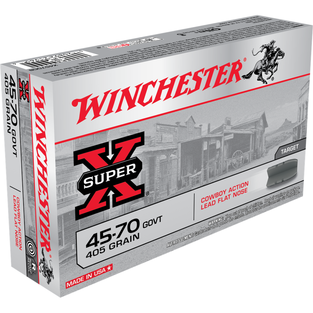 Winchester Cowboy Load Handgun Ammunition 45-70 gov't 405 gr. LFN 1150 fps 20/ct - Winchester