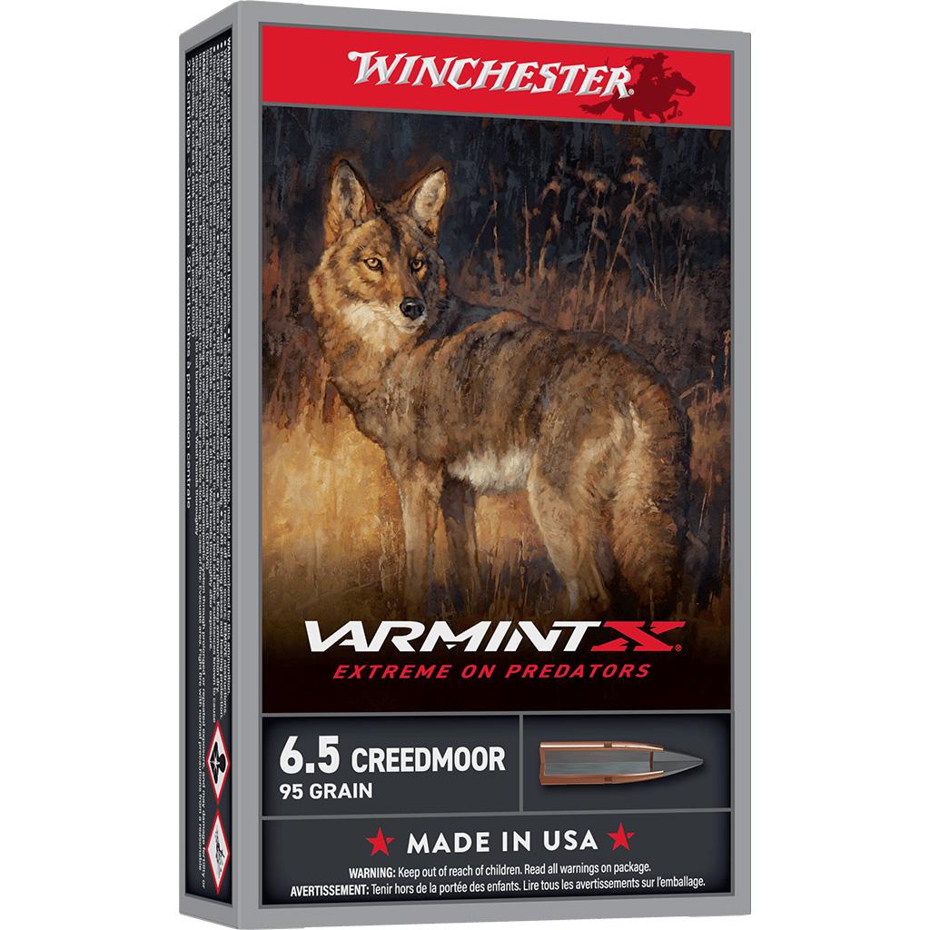 Winchester Varmint X Rifle Ammunition 6.5 Creedmoor 95gr PT 3300 fps 20/ct - Winchester