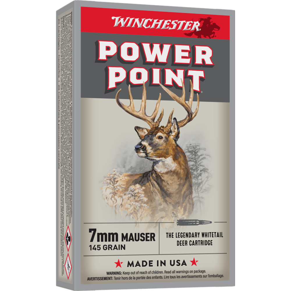 Winchester Super-X Power Point Rifle Ammunition 7mm Mauser 145 gr. PSP 2660 fps 20/ct - Winchester