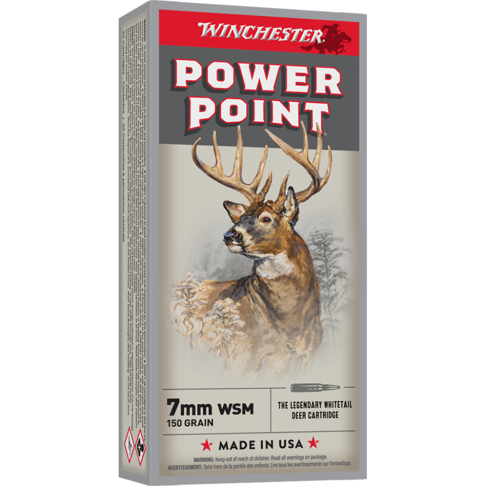 Winchester Super-X Power Point Rifle Ammunition 7mm WSM 150 gr. PSP 3200 fps 20/ct - Winchester