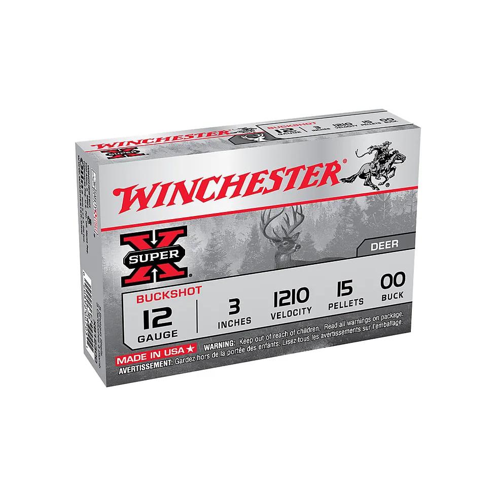 Winchester Super-X Buckshot Shotshells 12 ga 3" 1210 fps #00 15/ct - Winchester