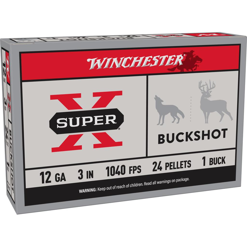 Winchester Super-X Buckshot Shotshells 12 ga 3" 1040 fps #1B 5/ct - Winchester