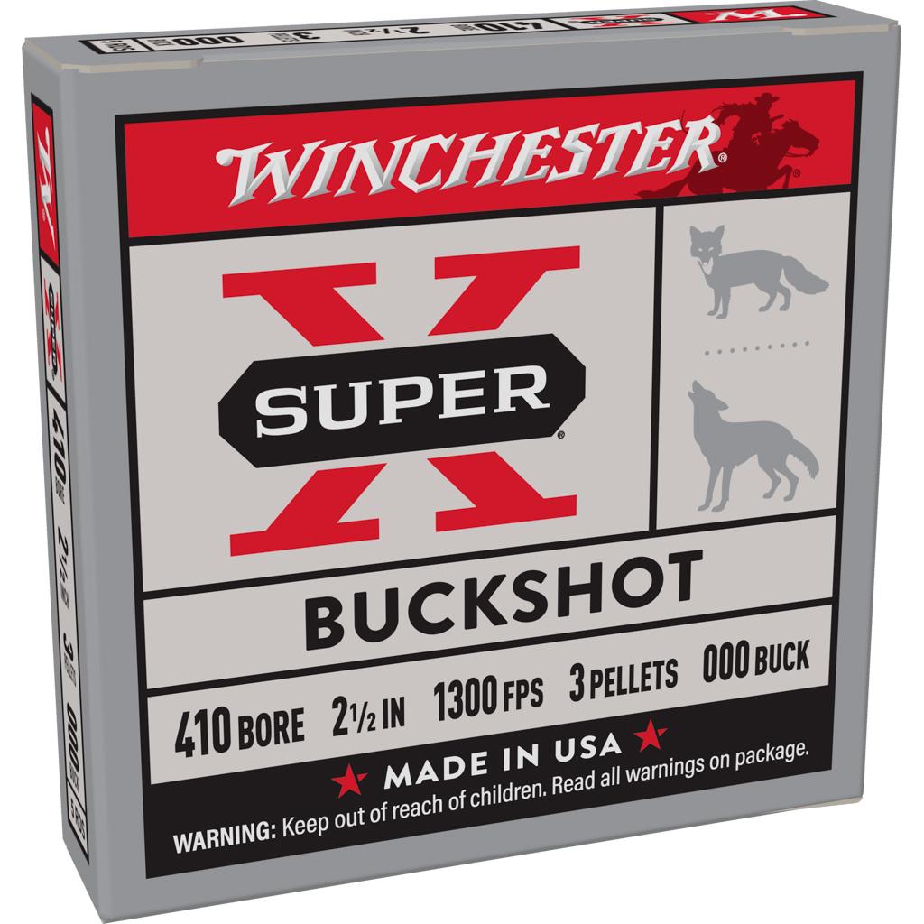 Winchester Super-X Buckshot Shotshells .410 ga 2-1/2" 1300 fps #000 5/ct - Winchester