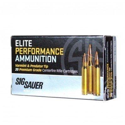 Sig Sauer Varmint and Predator Rifle Ammunition .22-250 REM 40gr 20/ct - Sig Sauer