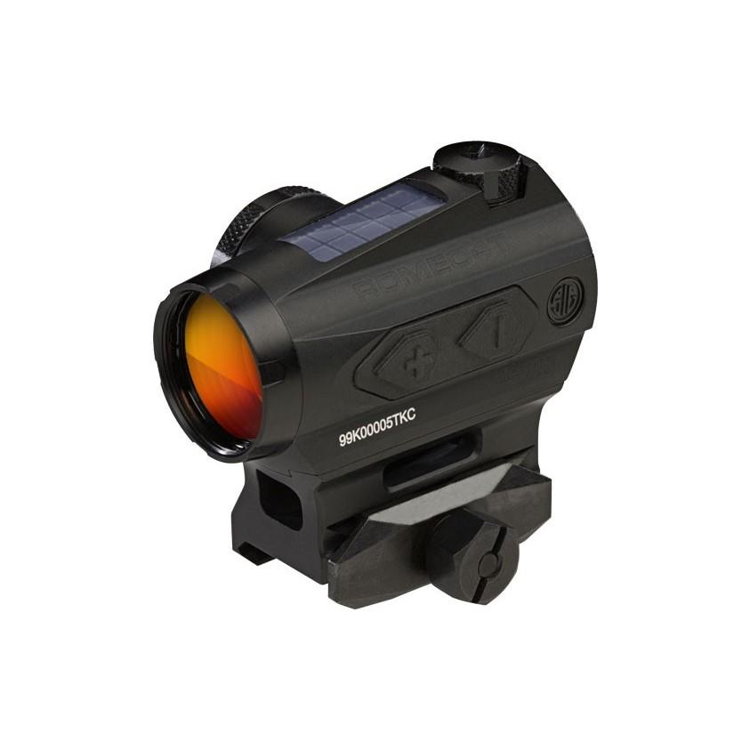 Sig Sauer ROMEO4T Tactical Solar Powered 1x20mm Red Dot Sight 1 MOA Red Dot Ballistic CirclePlex Illuminated Black - Sig Sauer