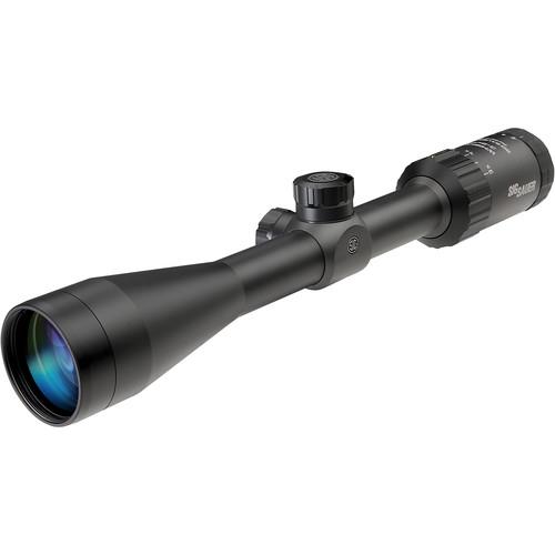 SSig Sauer Whiskey3 Rifle Scope - 3-9x40mm 1" SFP BDC-1 Quadplex 0.25 MOA - Black - Sig Sauer