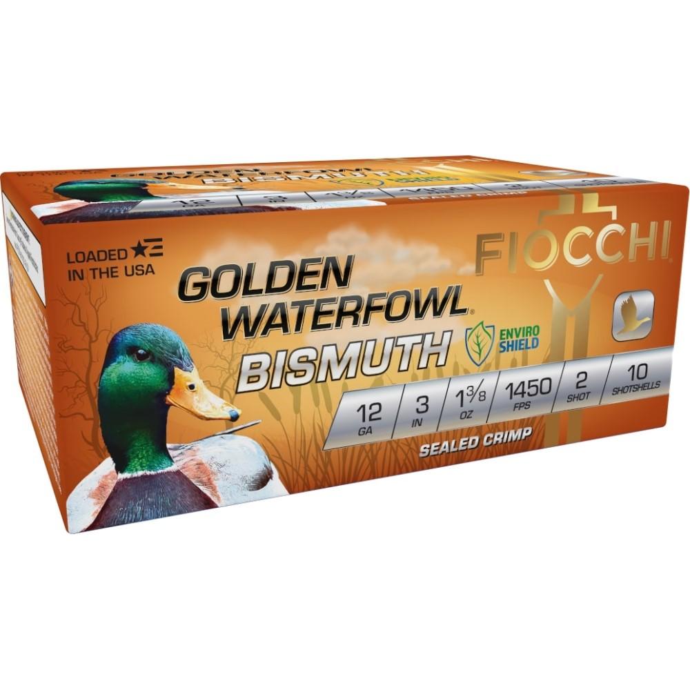 Fiocchi Golden Waterfowl Bismuth 12ga 3" 1-3/8oz 1450 fps #2 10/ct - Fiocchi