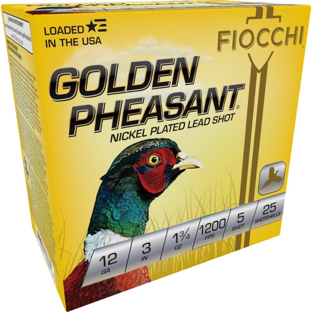 GOLDEN PHEASANT NP 12ga 3" 1 3/4oz  #5 1200fps 25RD - Fiocchi