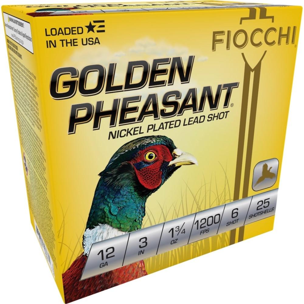 GOLDEN PHEASANT NP 12ga 3" 1 3/4oz #6 1200fps 25RD - Fiocchi