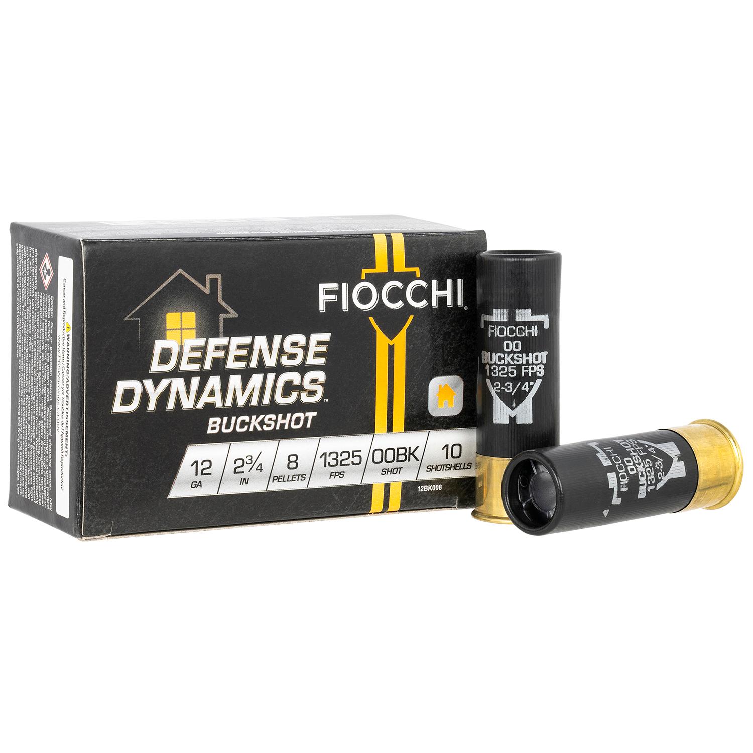 Fiocchi Defense Dynamics Shotshells 12ga 2-3/4" 8 plts 1325 fps #00 10/ct - Fiocchi