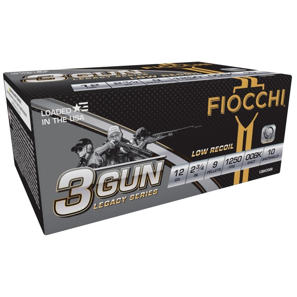 Fiocchi 3 Gun Match Shotshells 12ga 2-3/4" 9 Pellet 1250 fps #00 10/ct - Fiocchi