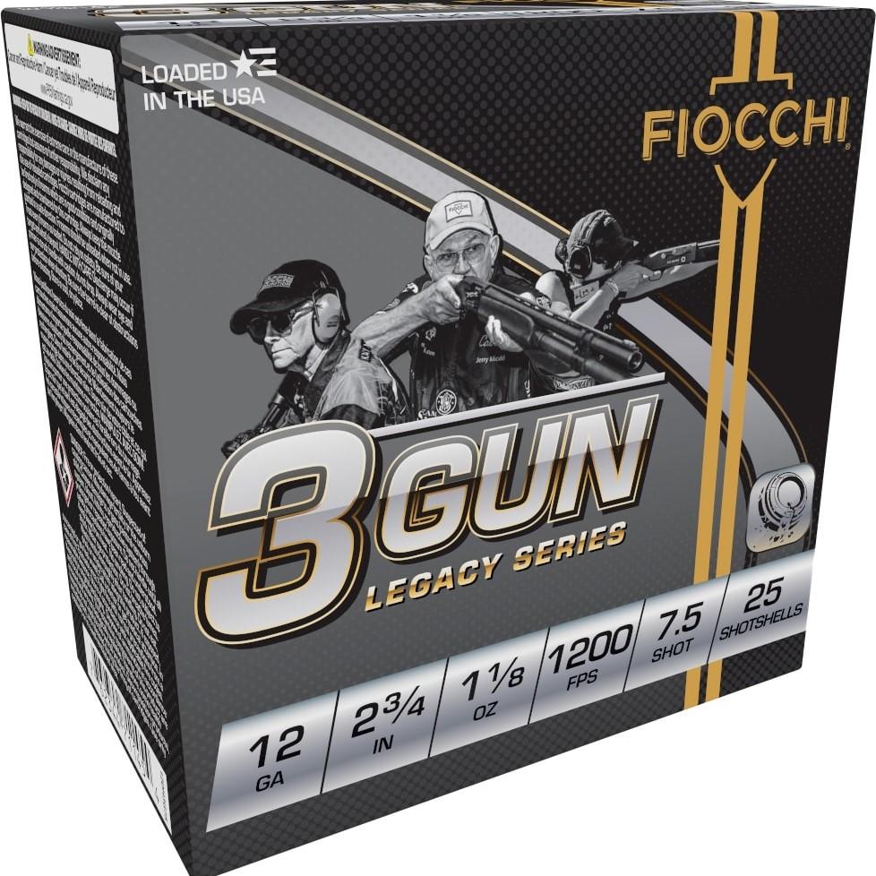 Fiocchi 3 Gun Match Shotshells 12ga 2-3/4" 1-1/8oz 1200 fps #7.5 25/ct - Fiocchi