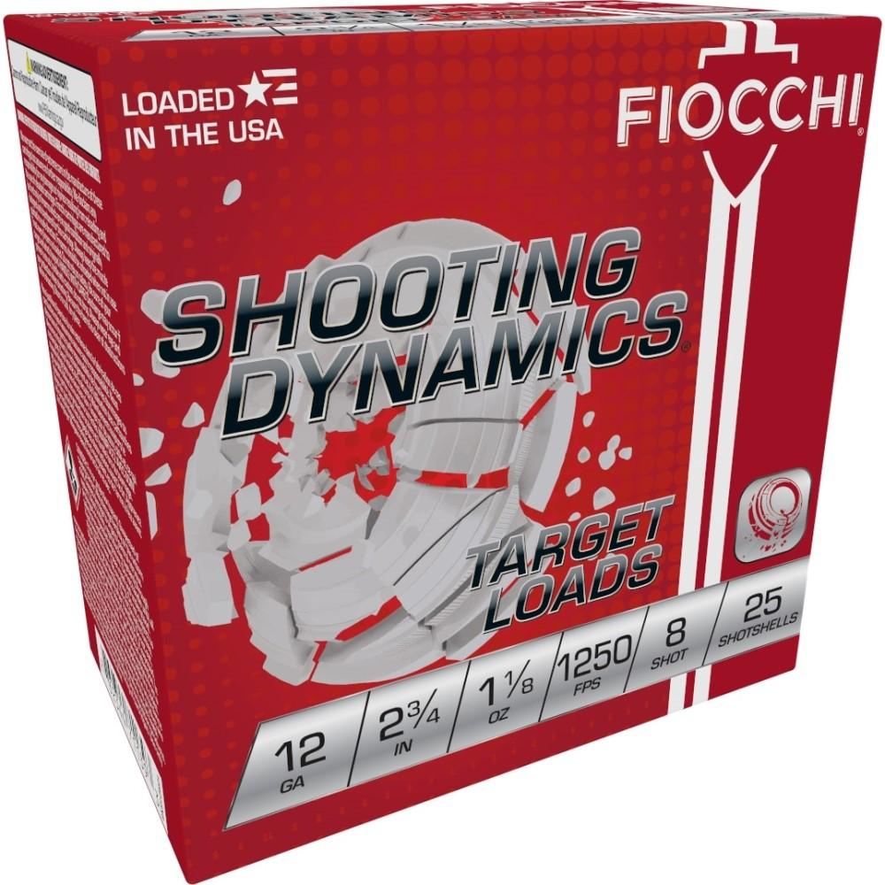 Fiocchi Exacta Fast Shooting Dynamics Shotshells 12ga 2-3/4 in 1-1/8oz 1250 fps #8 25/ct - Fiocchi