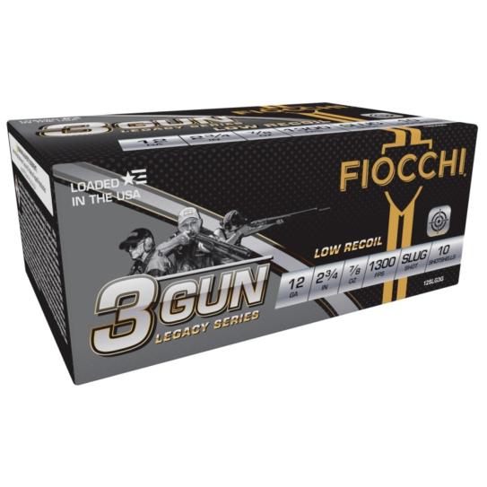 Fiocchi 3 Gun Match Shotshells 12ga 2-3/4 7/8oz 1300 fps Slug 10/ct