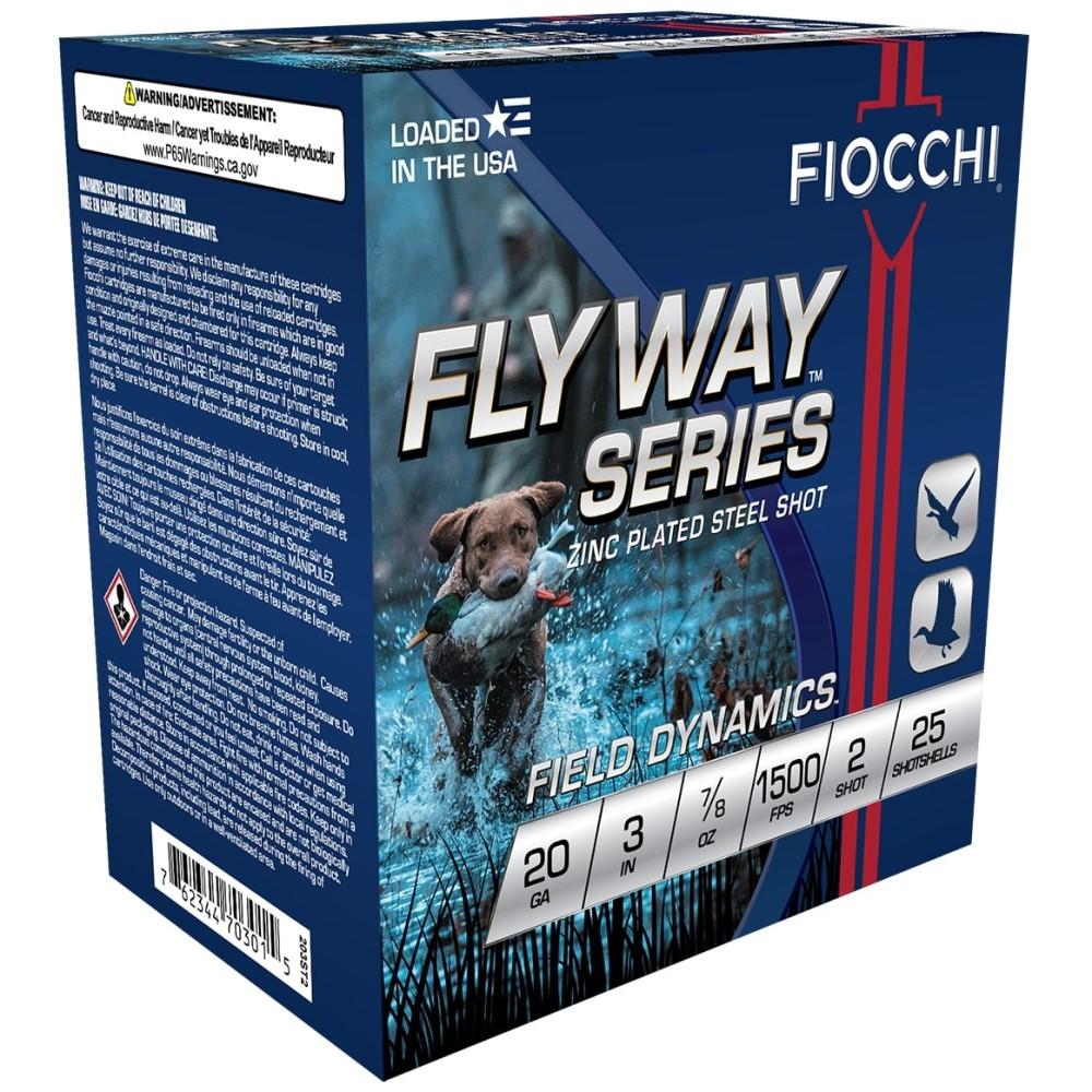 Fiocchi Flyway Steel Shotshells 20 ga 3" 7/8oz 1500fps #2 25/ct - Fiocchi