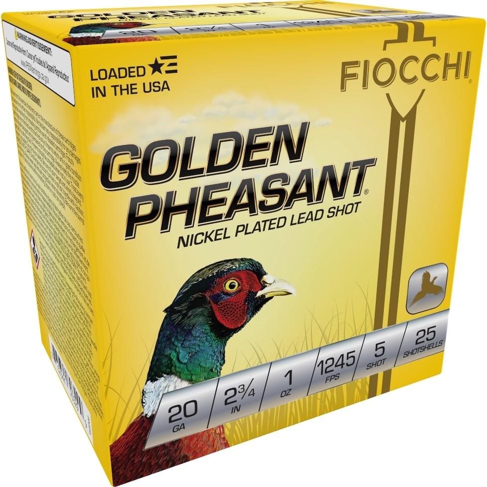 GOLDEN PHEASANT NP 20ga  2 3/4" 1oz #5 1245fps 25RD - Fiocchi