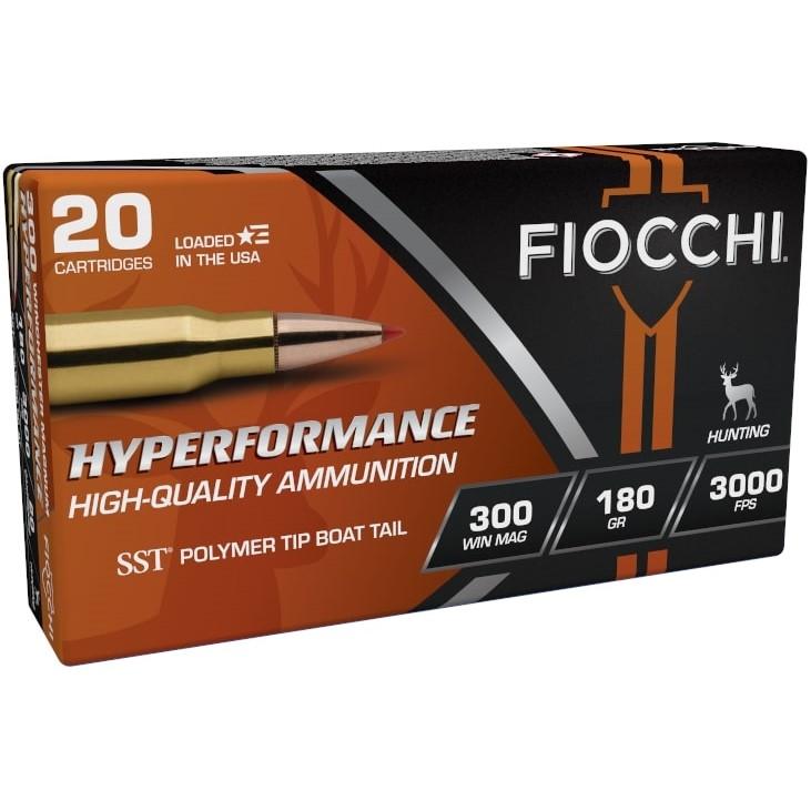 Fiocchi Hyperformance Hunt Rifle Ammunition .300 Win Mag 180 gr SST 3000 fps 20/ct - Fiocchi