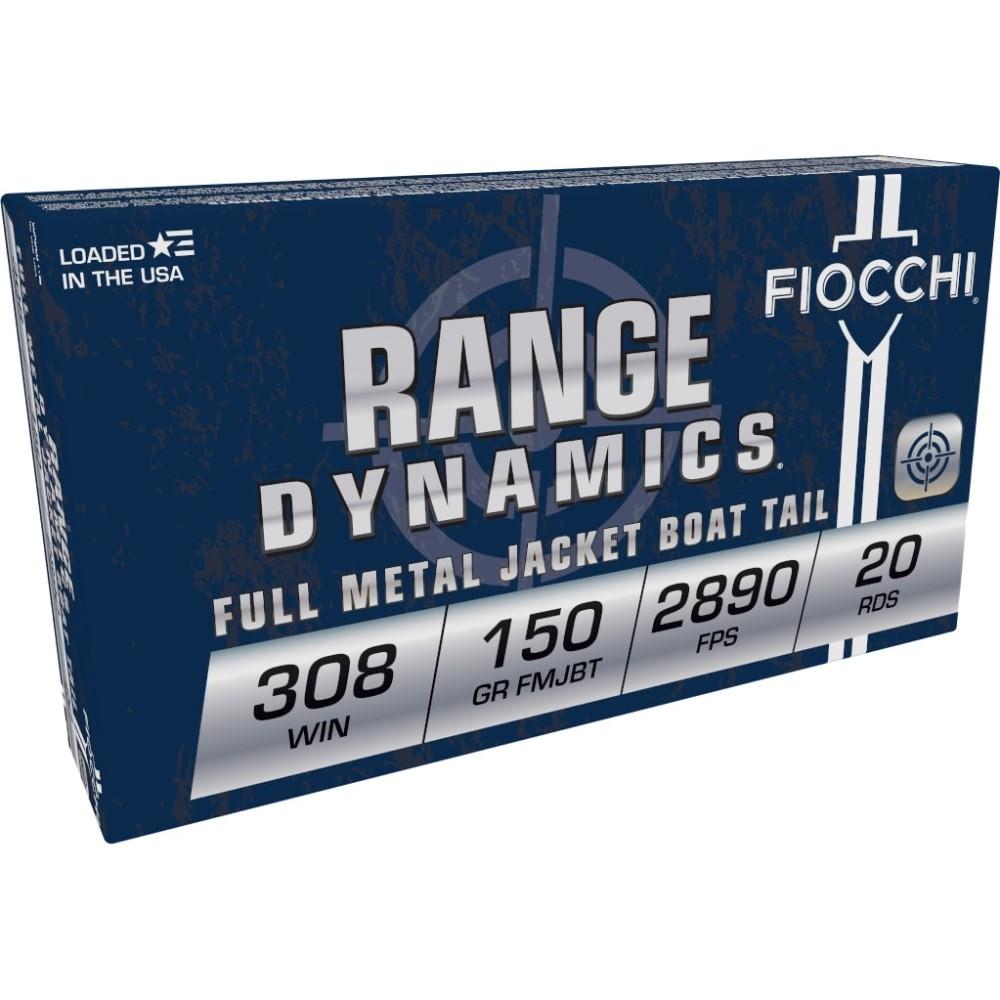 Fiocchi Shooting Dynamics Rifle Ammunition .308 Win 150 gr FMJ 2890 fps 200/ct - Fiocchi