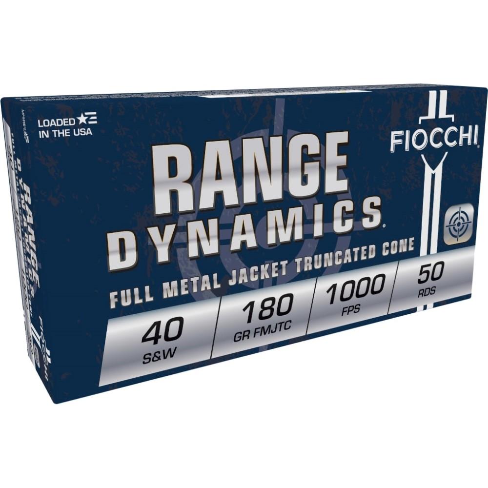 Fiocchi Pistol Shooting Dynamics Handgun Ammunition .40 S&W 180 gr FMJ Flat Nose 50/Box - Fiocchi