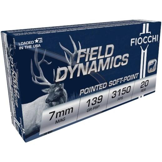 Fiocchi Shooting Dynamics Rifle Ammunition 7mm Rem Mag 139 gr PSP 3150 fps 20/ct - Fiocchi