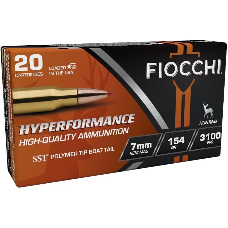 Fiocchi Hyperformance Hunt Rifle Ammunition 7mm Rem Mag 154 gr SST 3100 fps 20/ct - Fiocchi