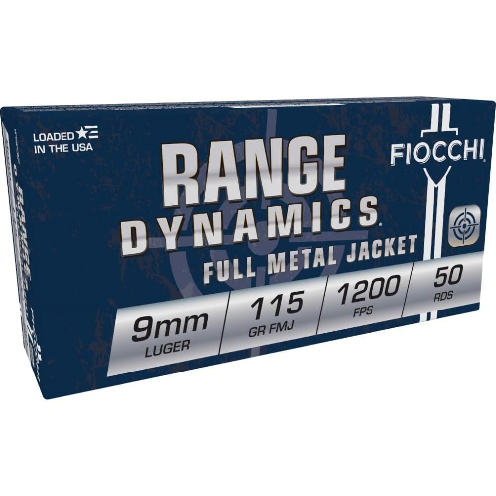 Fiocchi Pistol Shooting Dynamics Handgun Ammunition 9mm Luger 115 gr FMJ 1200 fps 1000/ct - Fiocchi