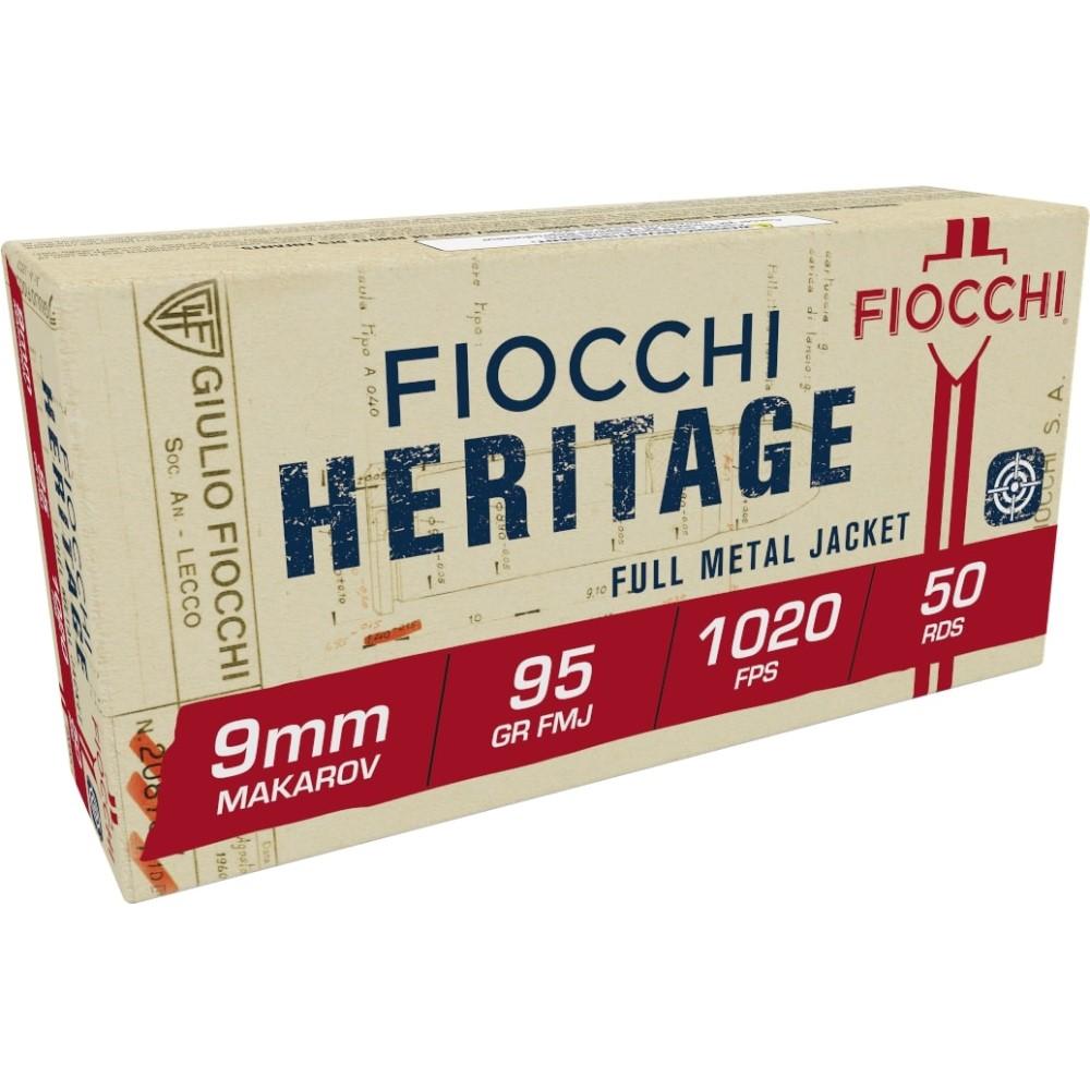 Fiocchi Pistol Shooting Dynamics Handgun Ammunition 9mm Makarov 95 gr FMJ 1020 fps 50/box - Fiocchi