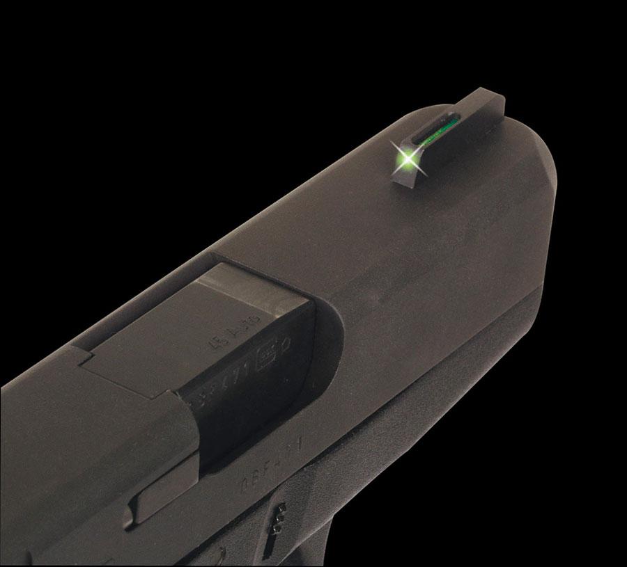 Truglo TFO Tritium/Fiber-Optic Day/Night Sights Fit Ruger (FRONT ONLY) SR9 / SR9C, SR40 / SR40C, SR45 - Green - Truglo