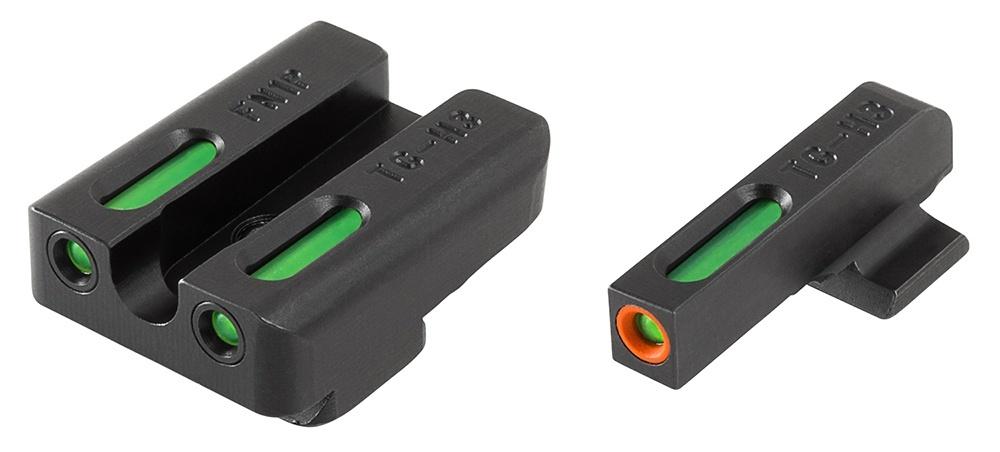 Truglo TFX Pro Tritium/Fiber-Optic Day/Night Sights Fit FNH FNP-40|FNX-40|FNS-40|FNS-40 Compact - Orange Outline Front/Rear Green - Truglo