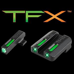 Truglo TFX Tritium/Fiber-Optic Day/Night Sight Set Steyr Mannlicher M-A1 C-A1 S-A1 L-A1 White Outline Front/Rear Green - Truglo