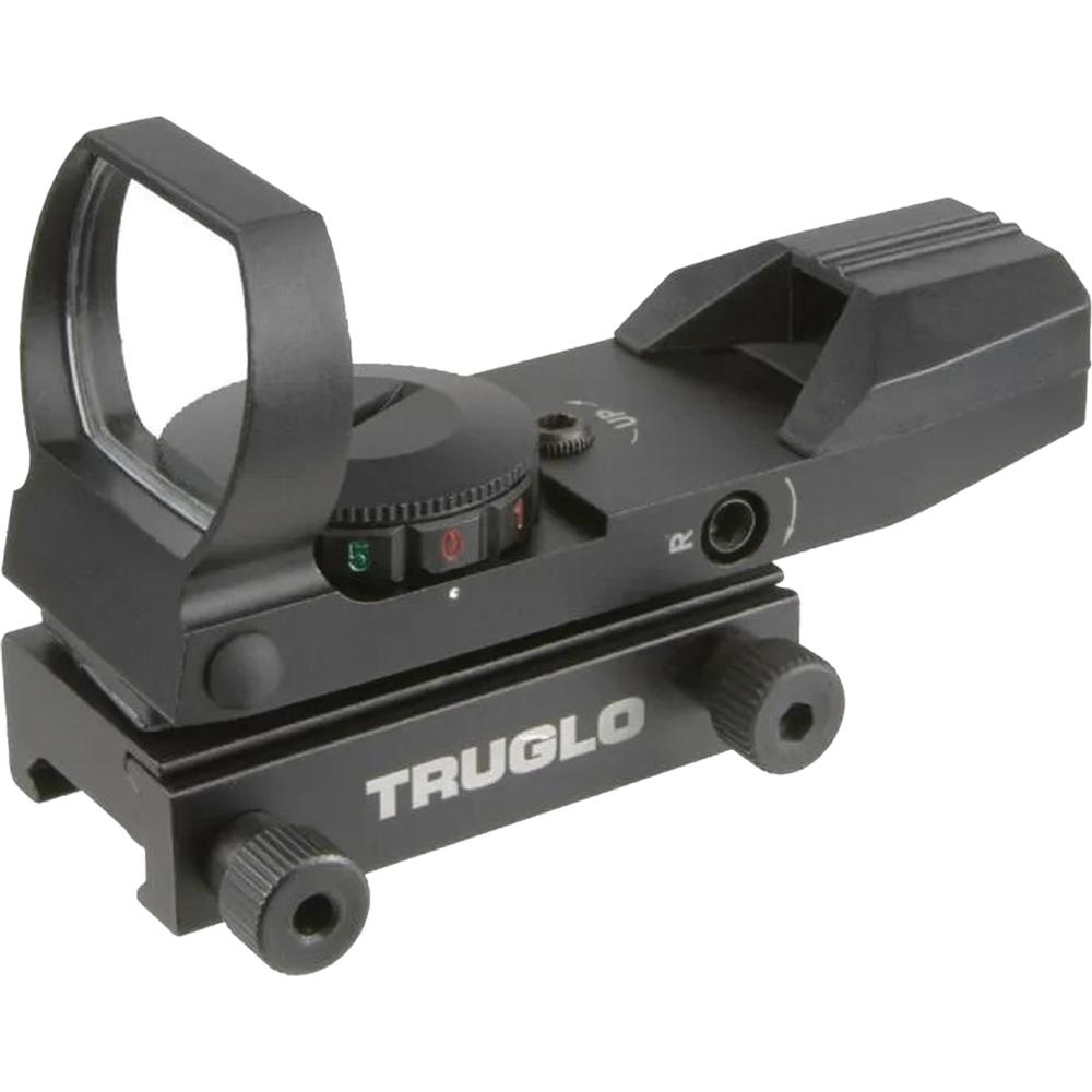 Truglo Dual Color Open Red Dot Sight 24x34mm Multi Reticle Illuminated Black - Truglo