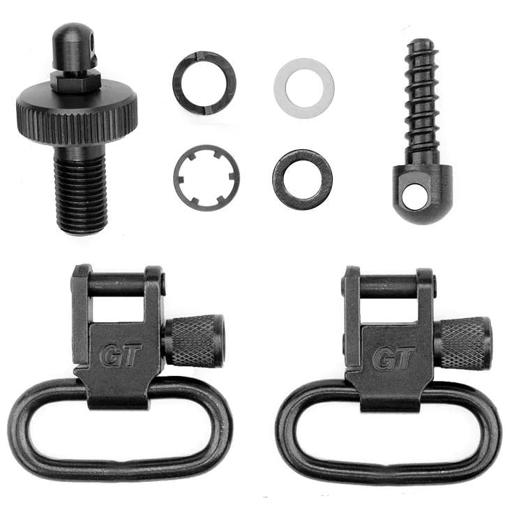 Grovtec Shotgun Locking Swivel Set for Mossberg 500 12 ga Black - Grovtec