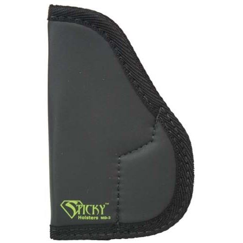 Sticky Holsters Medium Sticky Pocket Holster for Walther PPK and Similar 3.5" - 4" Barrel Black Ambi - Sticky Holsters