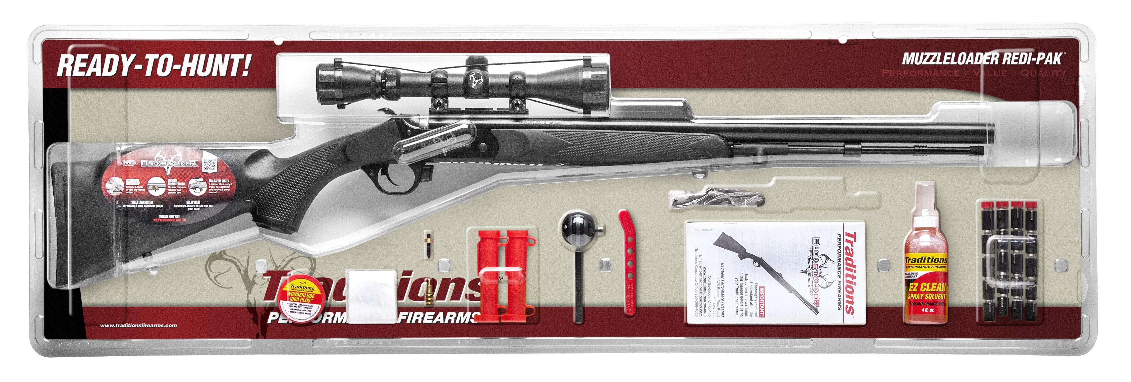 Traditions Buckstalker XT Muzzleloader Syn Black .50 cal - Traditions