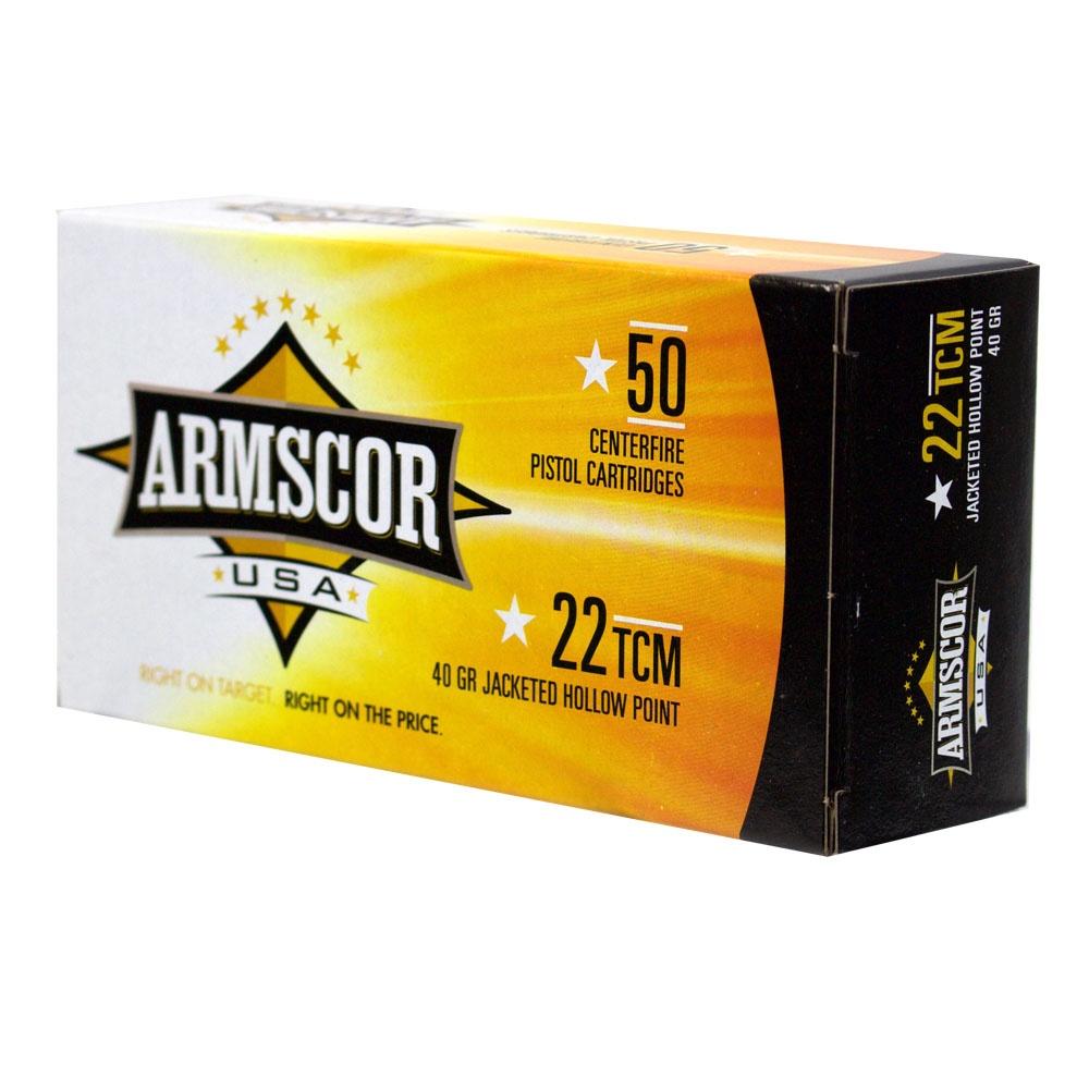 Advanced Tactical Firearms Armscor Hand Ammunition .22TCM 40 gr JHP 50/ct - Armscor