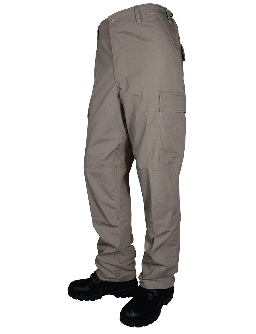 Tru-Spec BDU Basic Pants - 6.5oz. 65/35 Polyester Cotton Rip-Stop Zip Fly Closure Khaki Medium - Atlanco