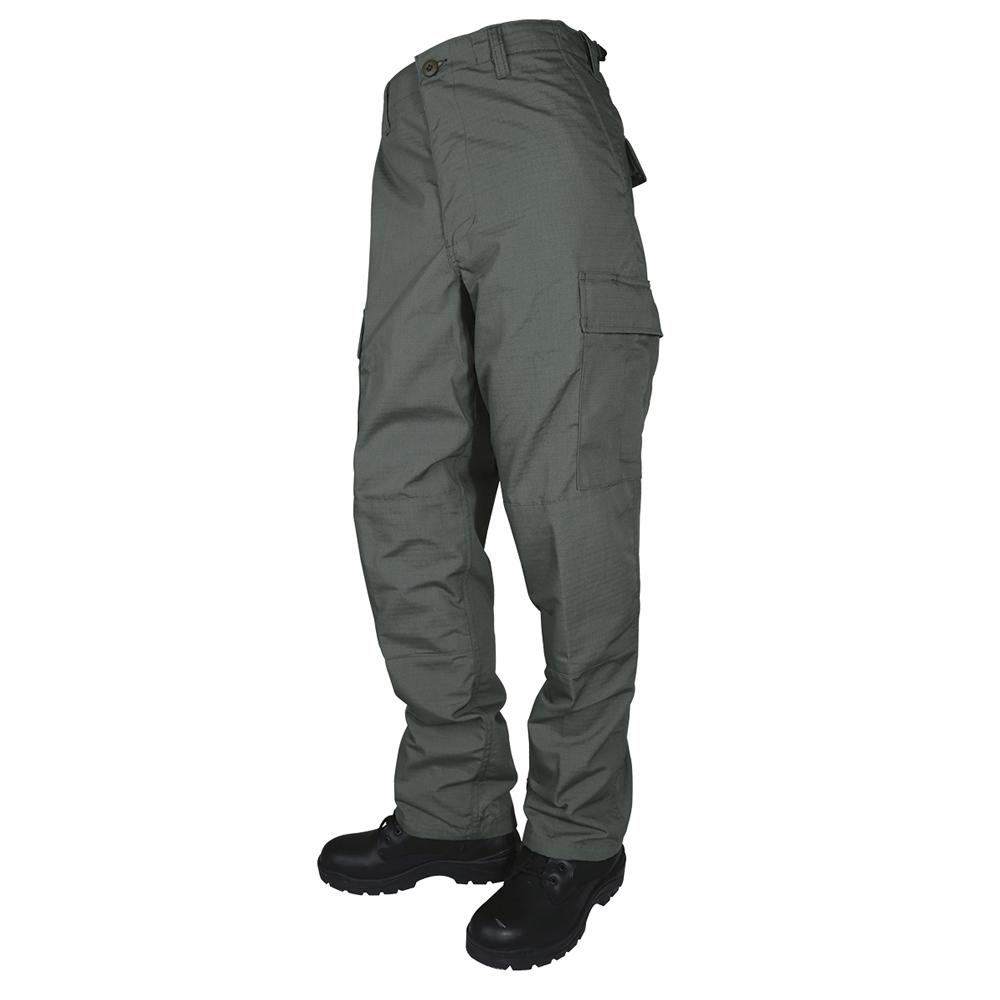 Tru-Spec BDU Basic Pants - 6.5oz. 65/35 Polyester Cotton Rip-Stop Zip Fly Closure Olive Drab Small - Atlanco