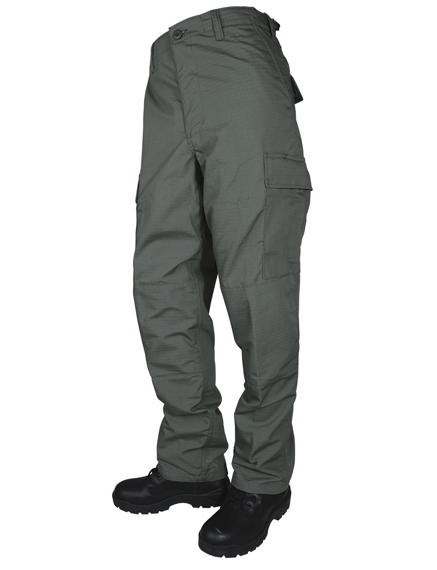 Tru-Spec BDU Basic Pants - 6.5oz. 65/35 Polyester Cotton Rip-Stop Zip Fly Closure Olive Drab Medium - Atlanco