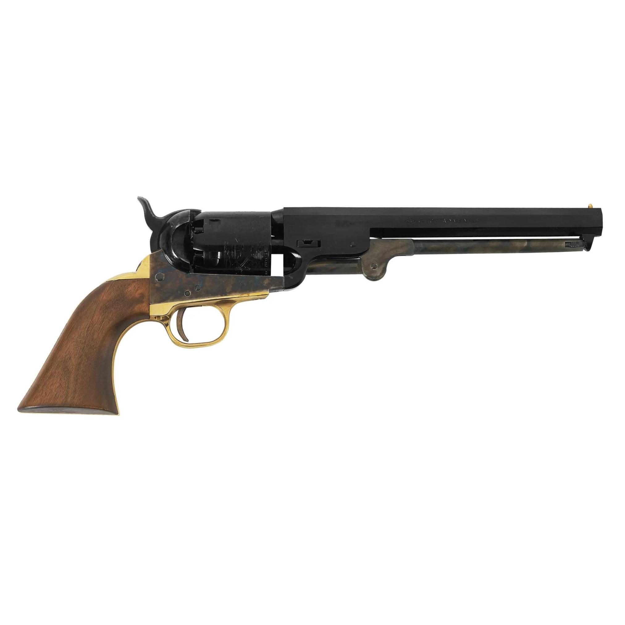 Pietta 1851 Navy Revolver .36 Cal  6rd Capacity 7.5" Barrel Case Hardened Frame Wood Grips - Pietta