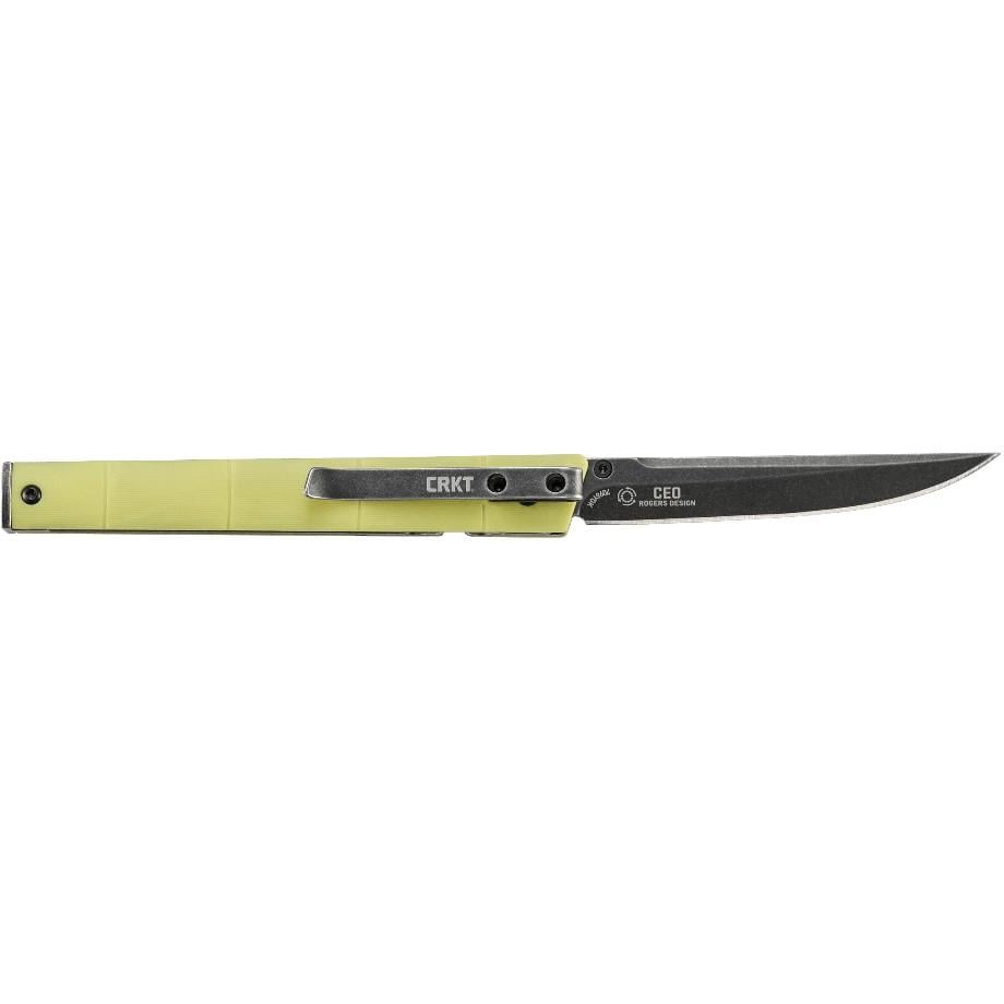 CRKT CEO Bamboo Folding Knife 3 1/10" Blade Yellow - CRKT