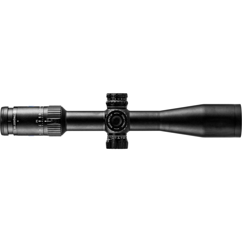 Zeiss Conquest V4 4-16x44 Rifle Scope SFP Plex #60 Reticle Illuminated Black Exposed Turrets - Zeiss