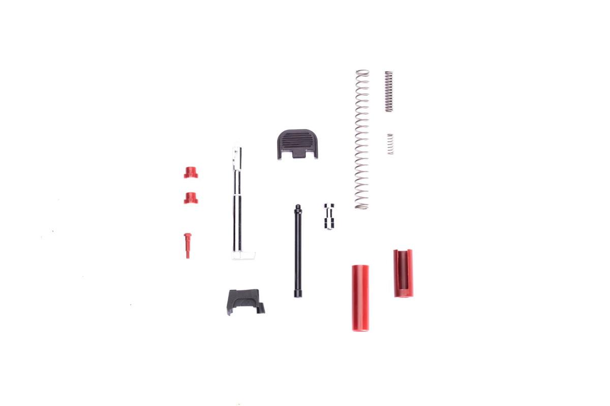 Polymer 80 Complete Slide Parts Kit - Black/Red - Polymer80